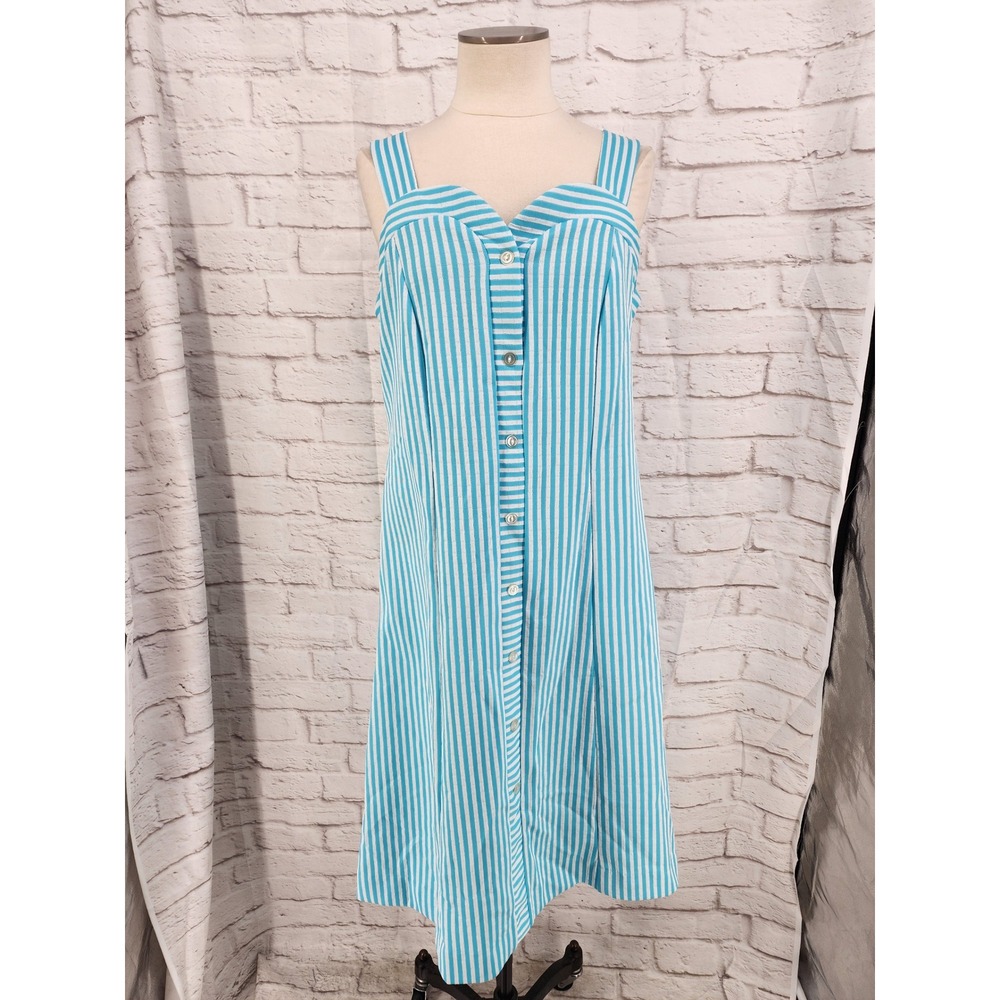 Vintage Pin Up Style Striped 2 Piece Dress Jacket Set Nautical Large? Sweetheart